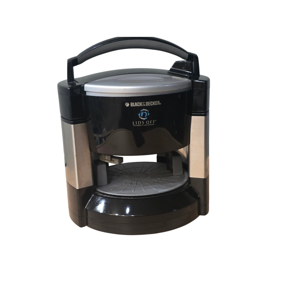 Black & Decker Lids Off‎ Automatic Jar Opener JW200 Black Silver Electric Opener